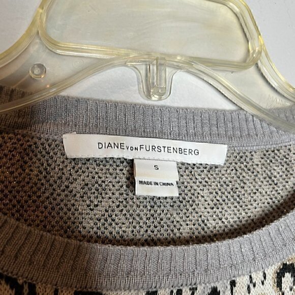 Diane Von Furstenberg patterned wool blend sweater - Picture 3 of 6